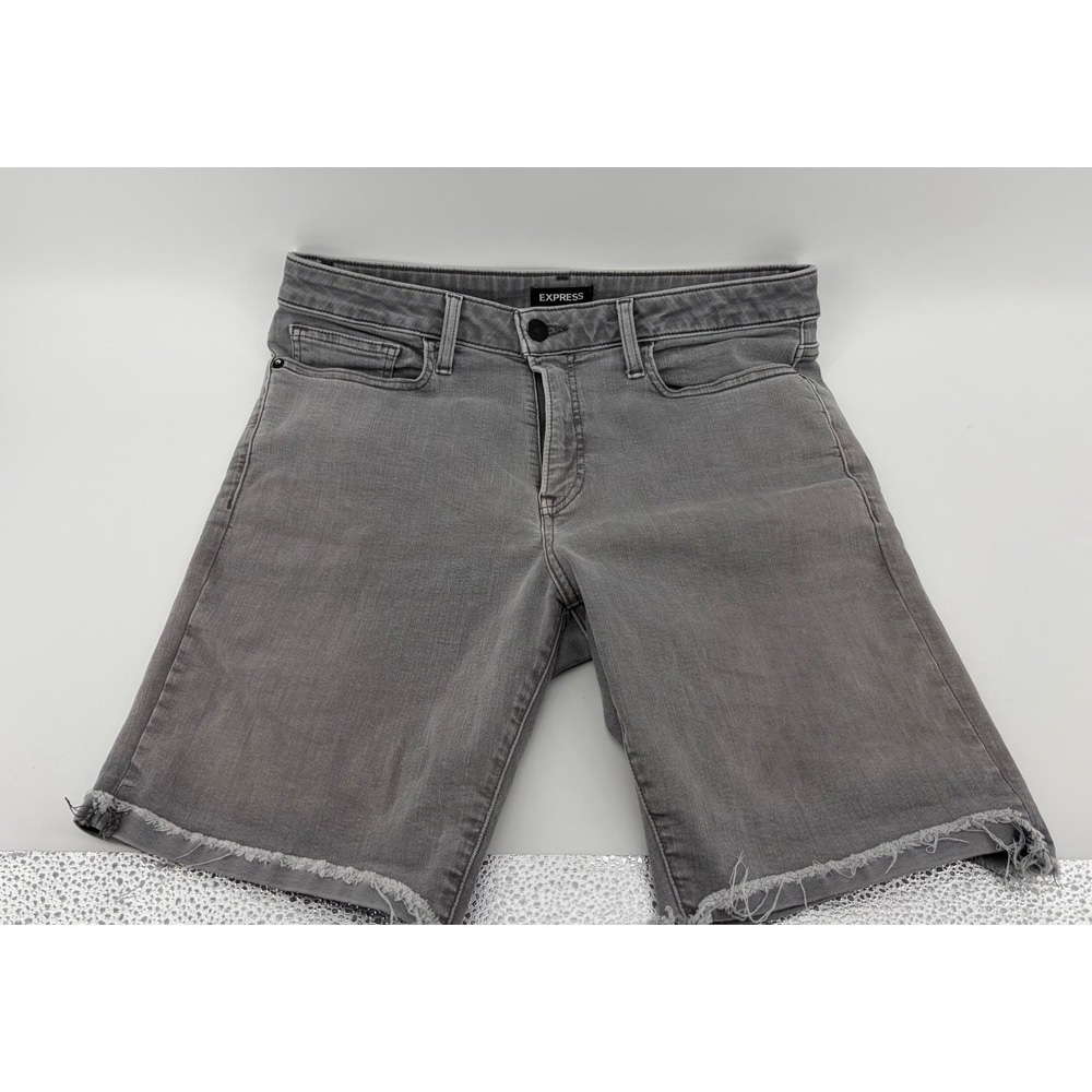 Express Denim Gray Jean Shorts, Casual Dress, Summer, Women's Size 33